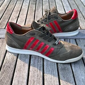 Dsquared2 Sneakers Men Size 44 EU 11 US Green Red Suede Canvas Shoes VGP